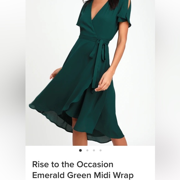rise to the occasion emerald green midi wrap dress Just To Know You Emerald Green Floral Midi Dress – Shop the Mint main image 1